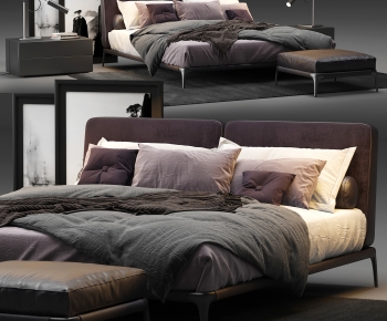 Modern Double Bed-ID:608354094