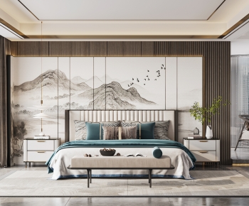 New Chinese Style Bedroom-ID:580070047