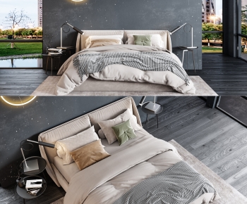 Modern Double Bed-ID:633984095
