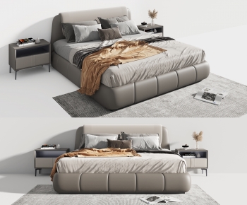 Modern Double Bed-ID:785881046