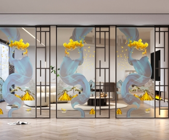 Modern Glass Screen Partition-ID:524691104