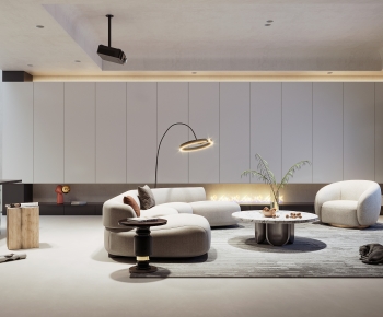 Modern Wabi-sabi Style A Living Room-ID:246432079