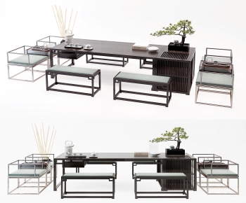 New Chinese Style Tea Tables And Chairs-ID:129070044