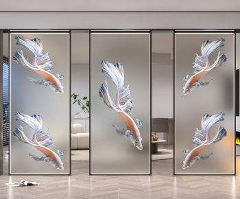 Modern Glass Screen Partition-ID:959076888