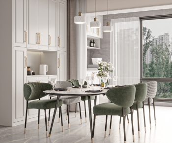 Simple European Style Dining Room-ID:573975098