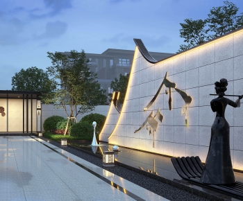 New Chinese Style Courtyard/landscape-ID:124289993