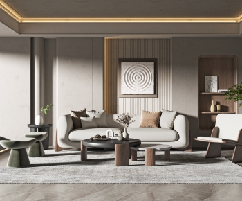 Modern Wabi-sabi Style A Living Room-ID:565910377