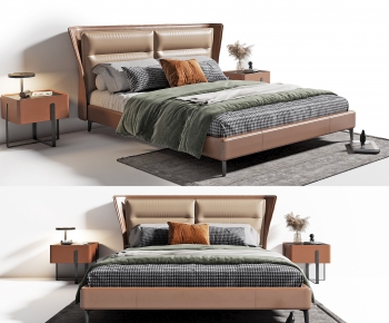 Modern Double Bed-ID:629270148