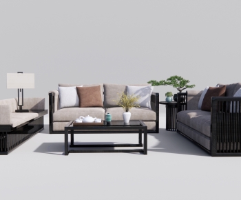 New Chinese Style Sofa Combination-ID:917279965