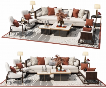 New Chinese Style Sofa Combination-ID:956545117
