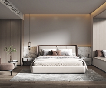 Modern Wabi-sabi Style Bedroom-ID:401114948