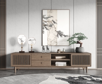 New Chinese Style TV Cabinet-ID:604589941