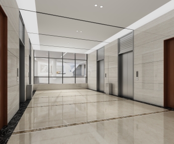 Modern Office Elevator Hall-ID:980392933