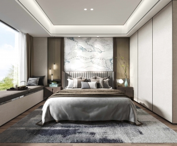 New Chinese Style Bedroom-ID:597266918