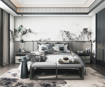 New Chinese Style Bedroom-ID:207732924