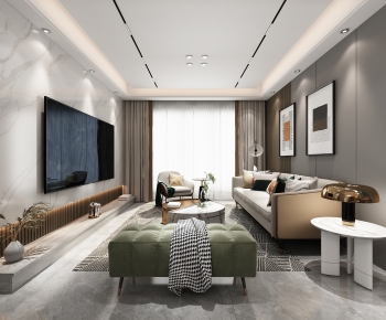 Modern A Living Room-ID:616405964