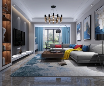 Modern A Living Room-ID:229651936