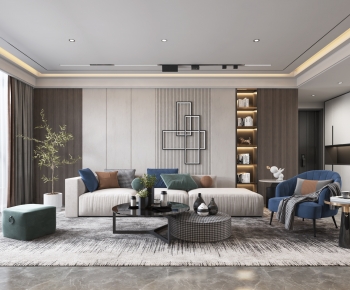 Modern A Living Room-ID:823509734