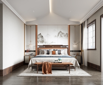 New Chinese Style Bedroom-ID:193202977