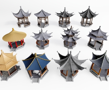 New Chinese Style Ancient Architectural Buildings-ID:157241116