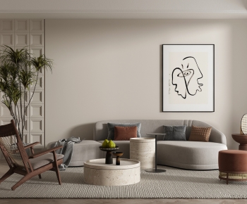 Wabi-sabi Style A Living Room-ID:498178963