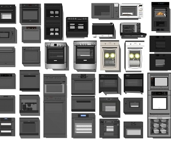 現代微波爐 烤箱 洗碗機組合-ID:1230077