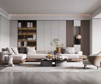 Modern Wabi-sabi Style A Living Room-ID:781647923