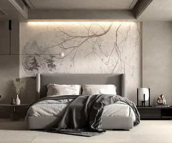 Modern Wabi-sabi Style Bedroom-ID:851303102
