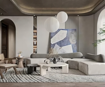 Wabi-sabi Style A Living Room-ID:637933024