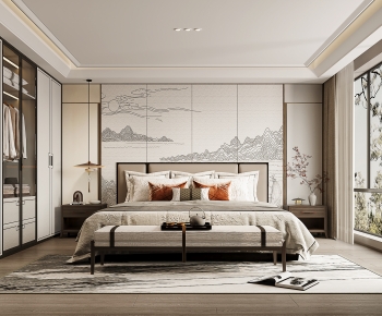 New Chinese Style Bedroom-ID:138250116