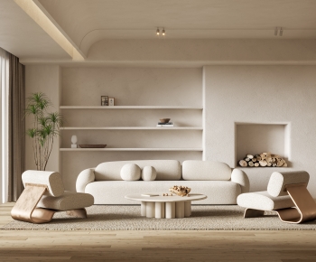 Wabi-sabi Style A Living Room-ID:927999022