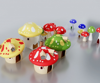 现代儿童玩具蘑菇屋-ID:301737073