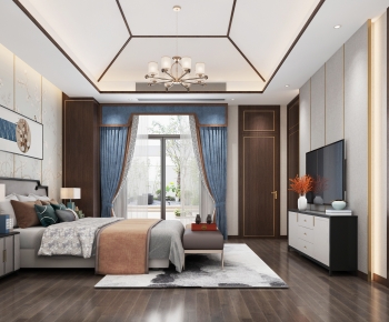 New Chinese Style Bedroom-ID:863666063