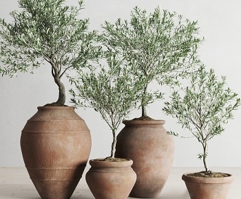 侘寂风落地绿植盆栽-id:1230425