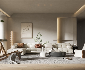 Wabi-sabi Style A Living Room-ID:122920997