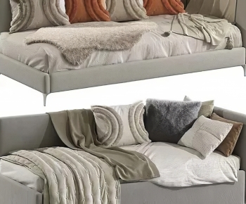 Nordic Style Single Bed-ID:217230081