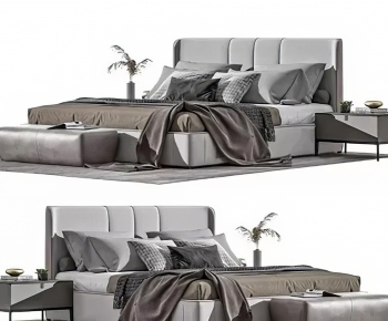 Modern Double Bed-ID:299520028