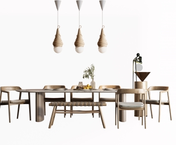 Japanese Style Dining Table And Chairs-ID:895737891
