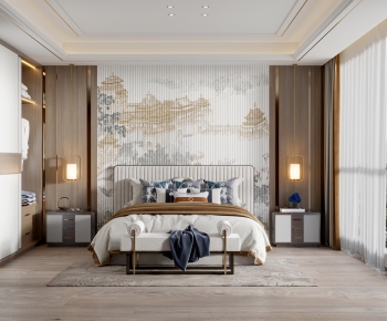 New Chinese Style Bedroom-ID:298274043