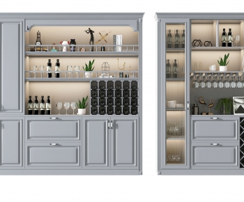 American Style Wine Cabinet-ID:655421027