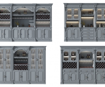 American Style Wine Cabinet-ID:614077096