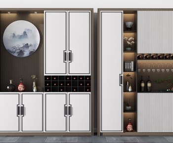 New Chinese Style Wine Cabinet-ID:858479983