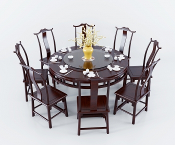 Chinese Style Dining Table And Chairs-ID:140850554