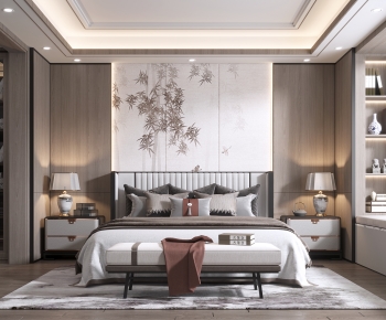 New Chinese Style Bedroom-ID:354595907