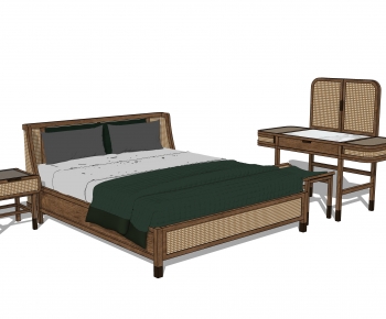 Nordic Style Double Bed-ID:767704962