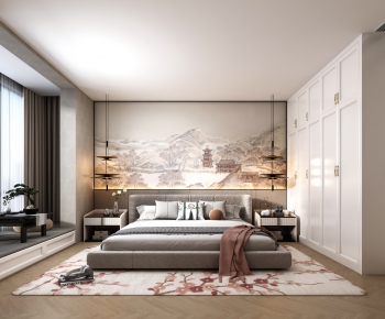 New Chinese Style Bedroom-ID:925290622