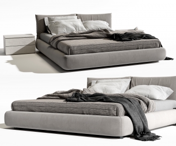 Modern Double Bed-ID:848774917