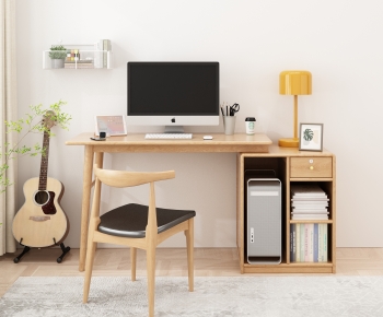 Nordic Style Computer Desk And Chair-ID:137403961