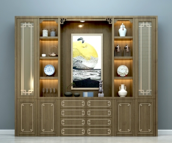 New Chinese Style Decorative Cabinet-ID:409985075