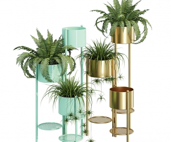 Modern Potted Green Plant-ID:202413089